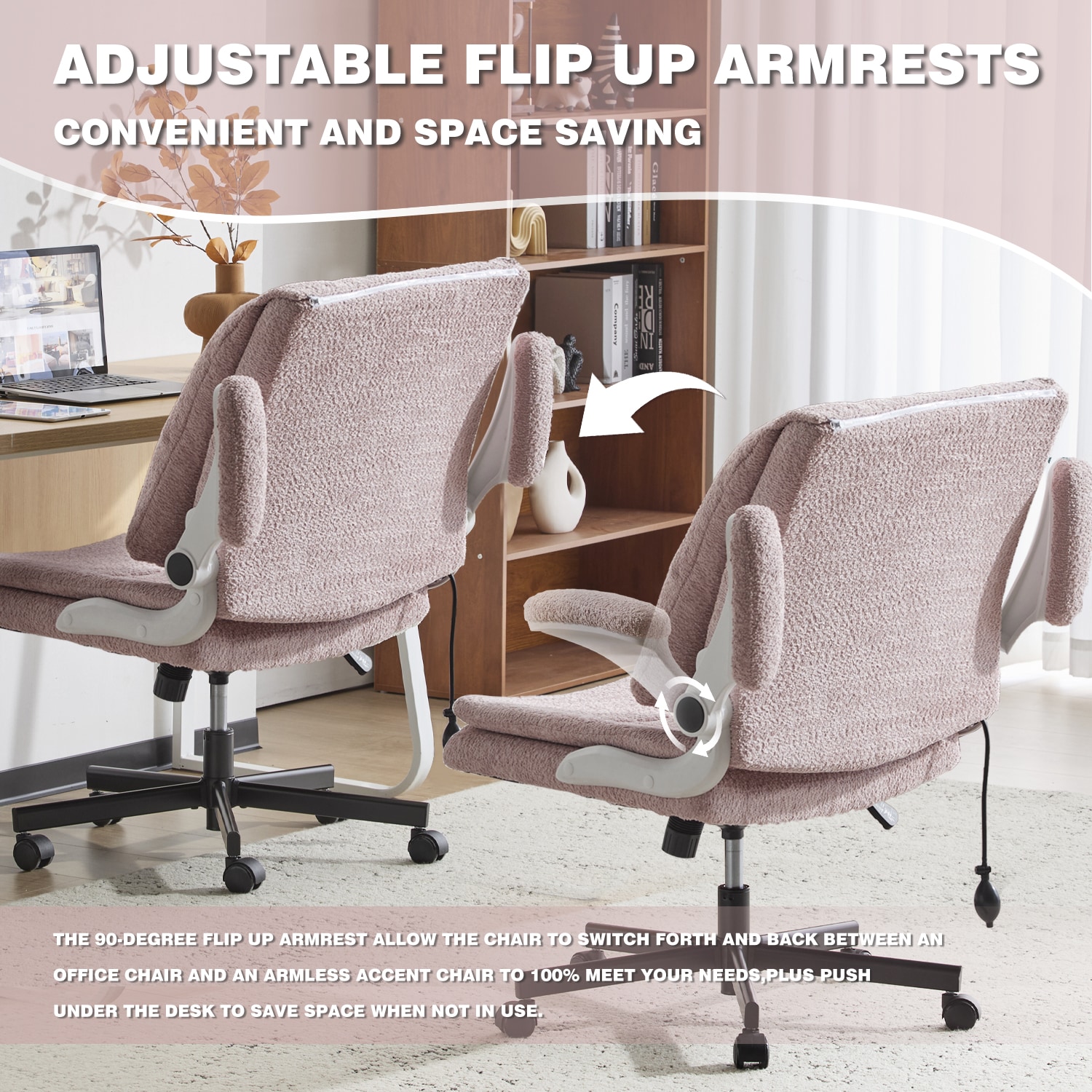 Ergonomic Office Chair With Airbag Lumbar Support And Flip Armrests_voghion.com